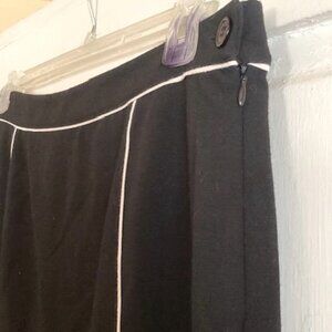 New York & Company Stretch Vintage B&W Short Skirt Size L